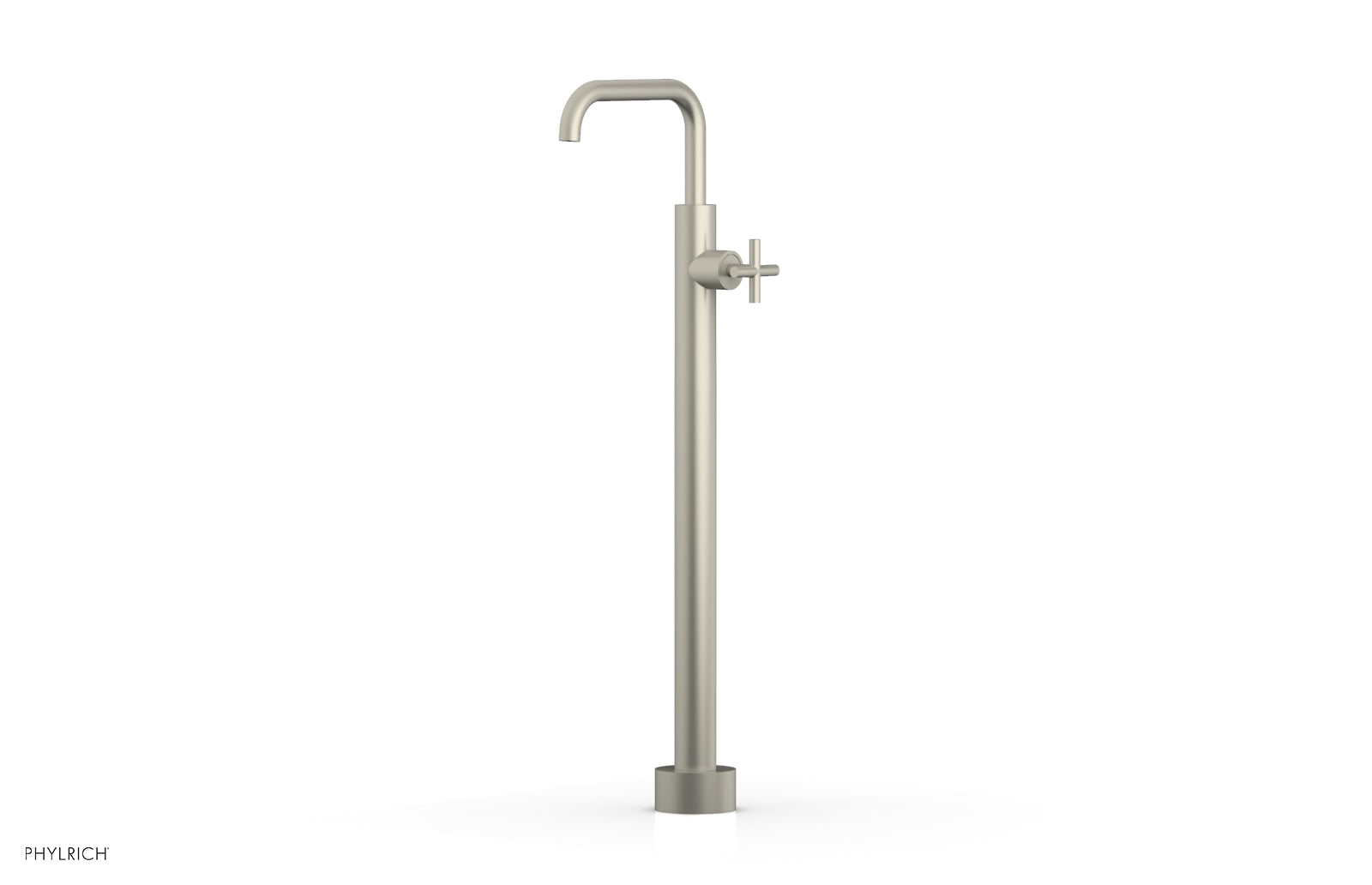 Phylrich TRANSITION Tall Floor Mount Tub Filler - Cross Handle