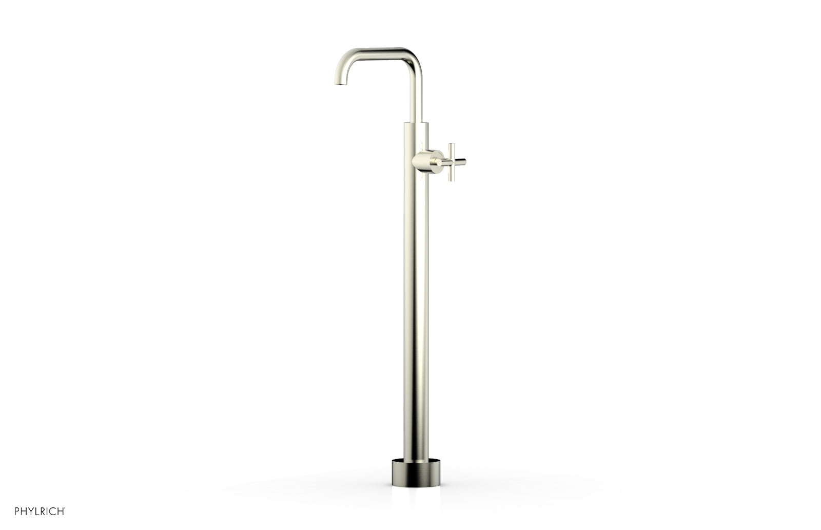 Phylrich TRANSITION Tall Floor Mount Tub Filler - Cross Handle