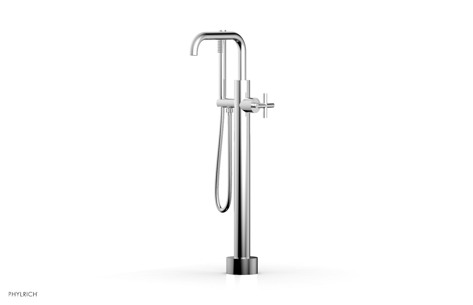 polished chrome tub filler