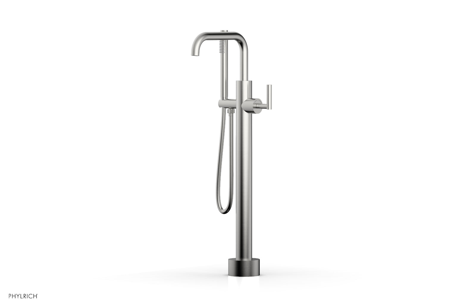 Phylrich TRANSITION Low Floor Mount Tub Filler - Lever Handle with Hand Shower