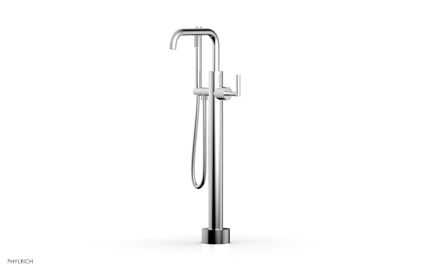 polished chrome tub filler
