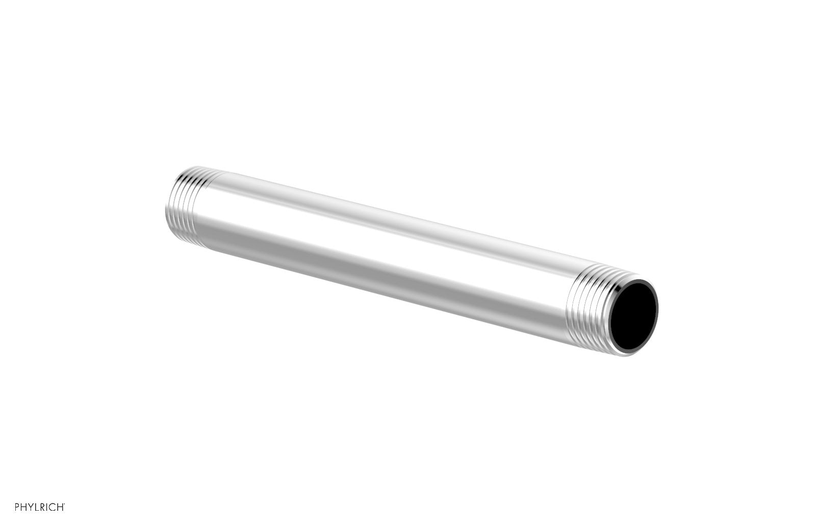 polished chrome shower arm