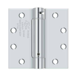 polished chrome hinge