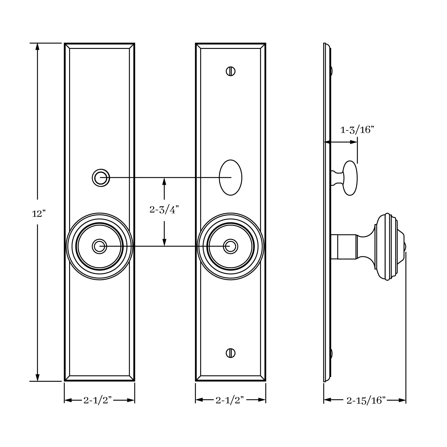 interior knob set