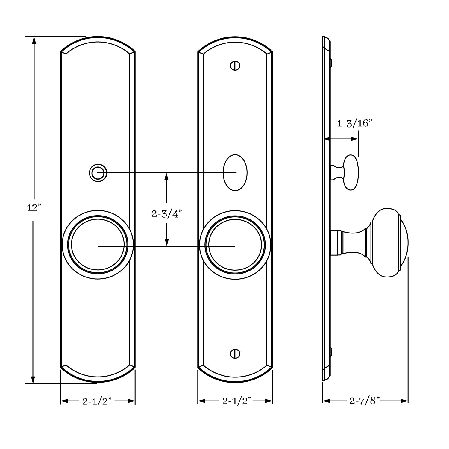 interior knob set