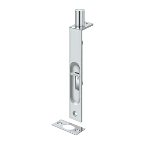 polished chrome flush bolt
