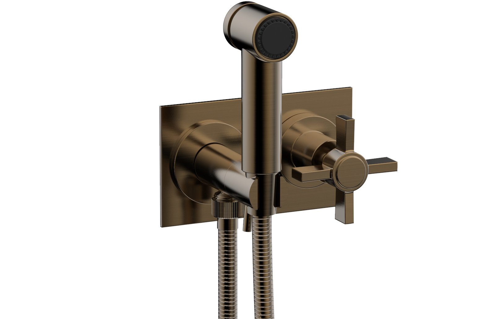 Phylrich BASIC Wall Mounted Bidet, Blade Cross Handle