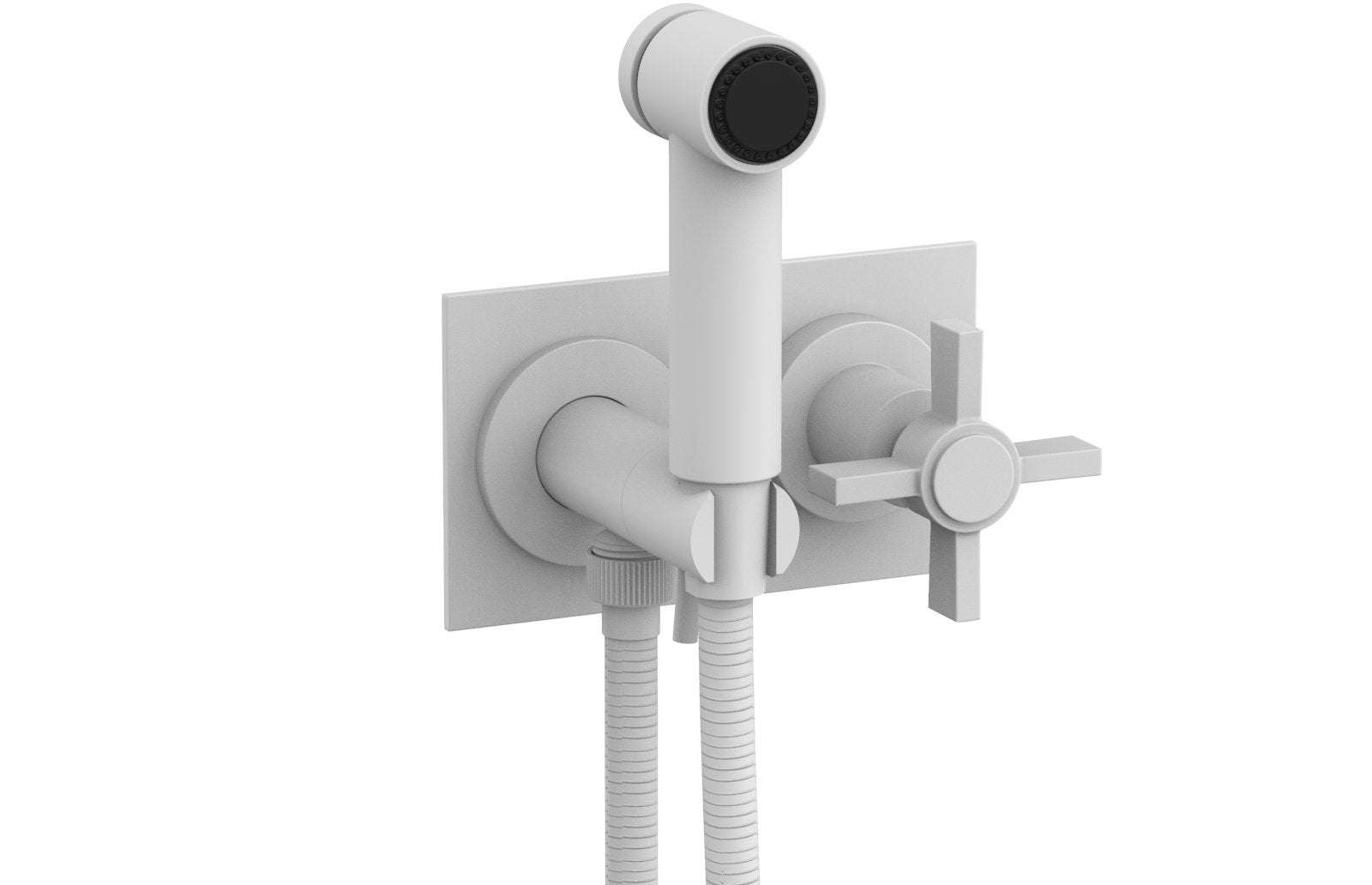 Phylrich BASIC Wall Mounted Bidet, Blade Cross Handle