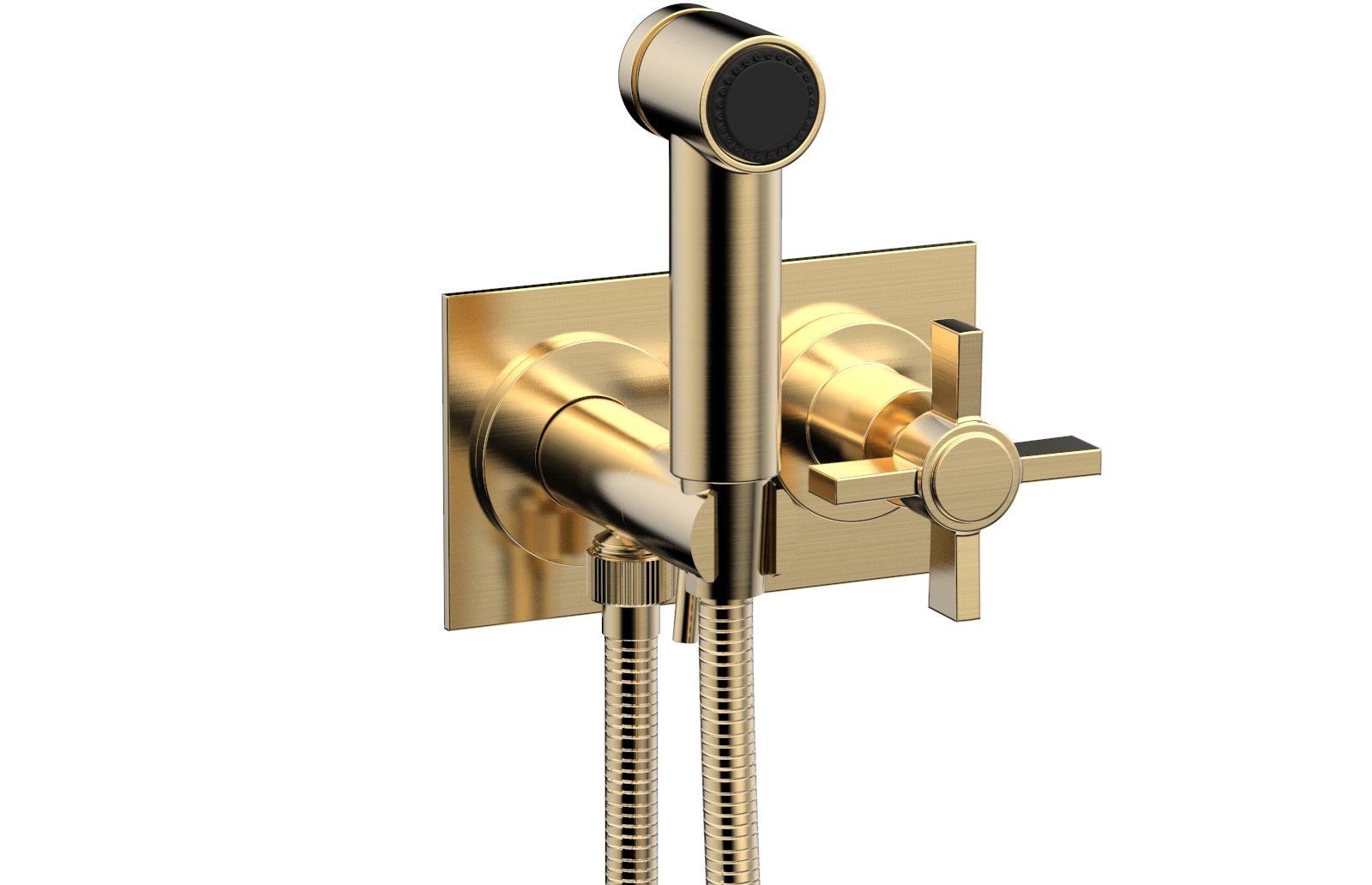 Phylrich BASIC Wall Mounted Bidet, Blade Cross Handle