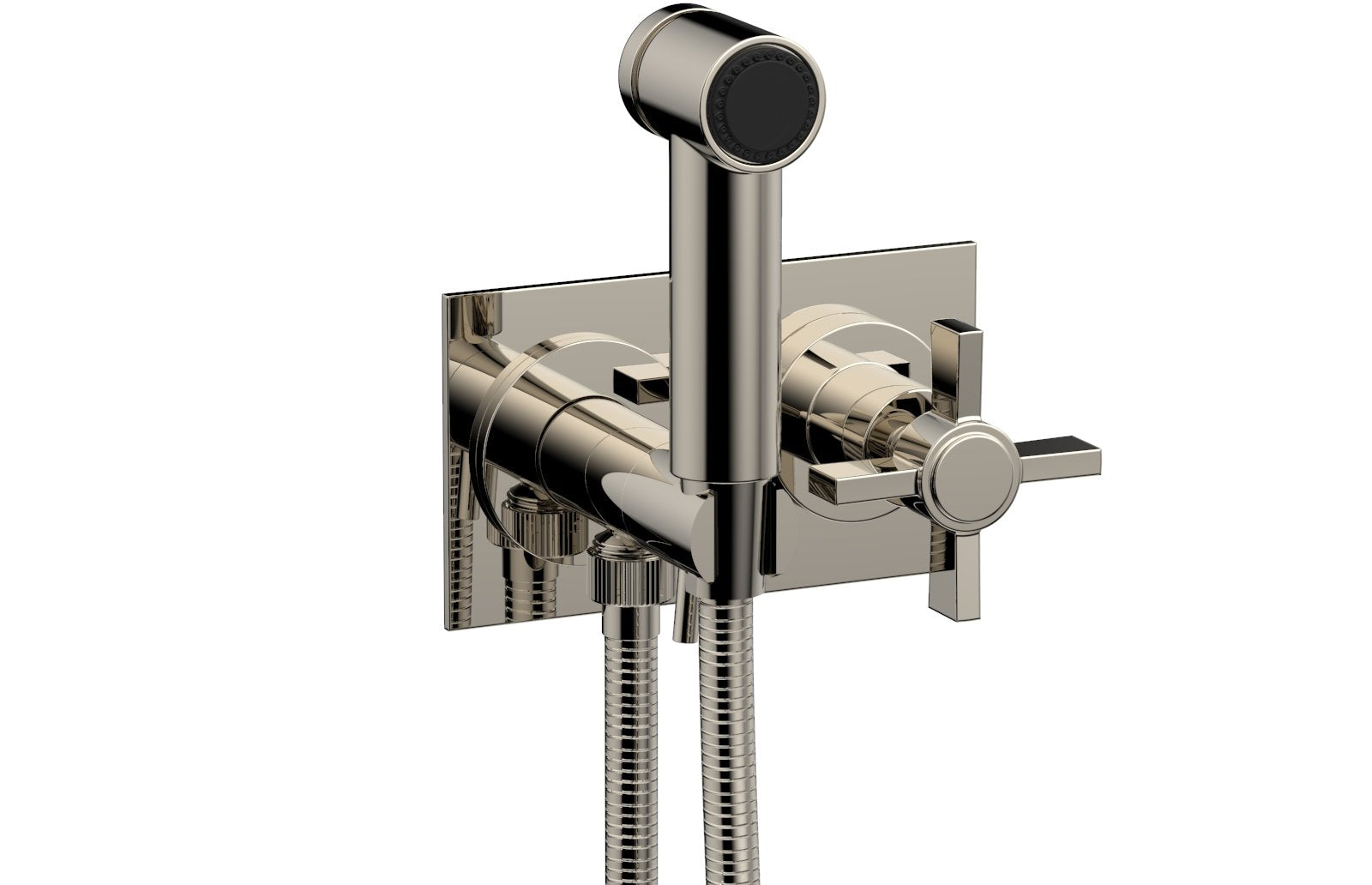 Phylrich BASIC Wall Mounted Bidet, Blade Cross Handle