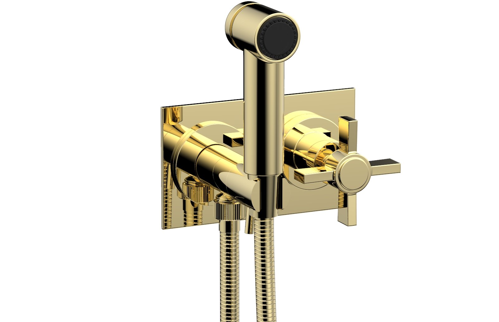 Phylrich BASIC Wall Mounted Bidet, Blade Cross Handle