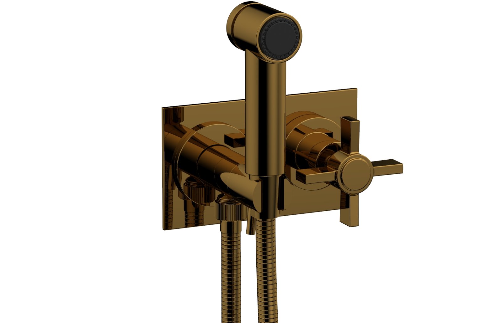 Phylrich BASIC Wall Mounted Bidet, Blade Cross Handle