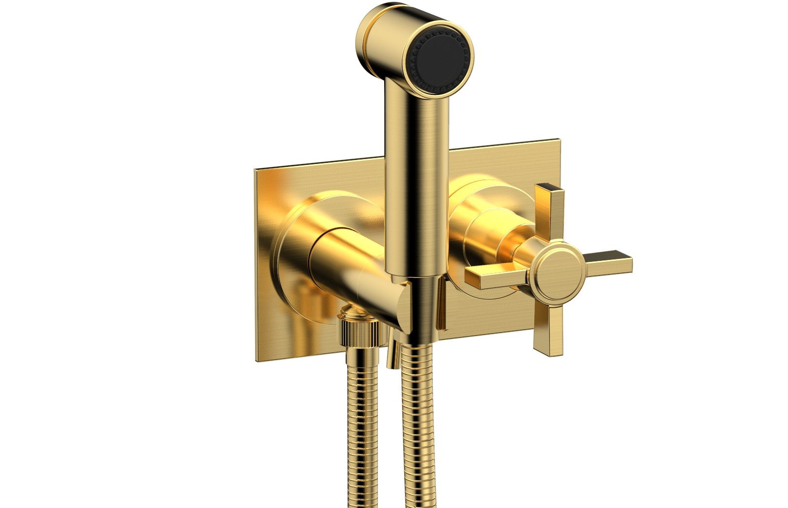 Phylrich BASIC Wall Mounted Bidet, Blade Cross Handle