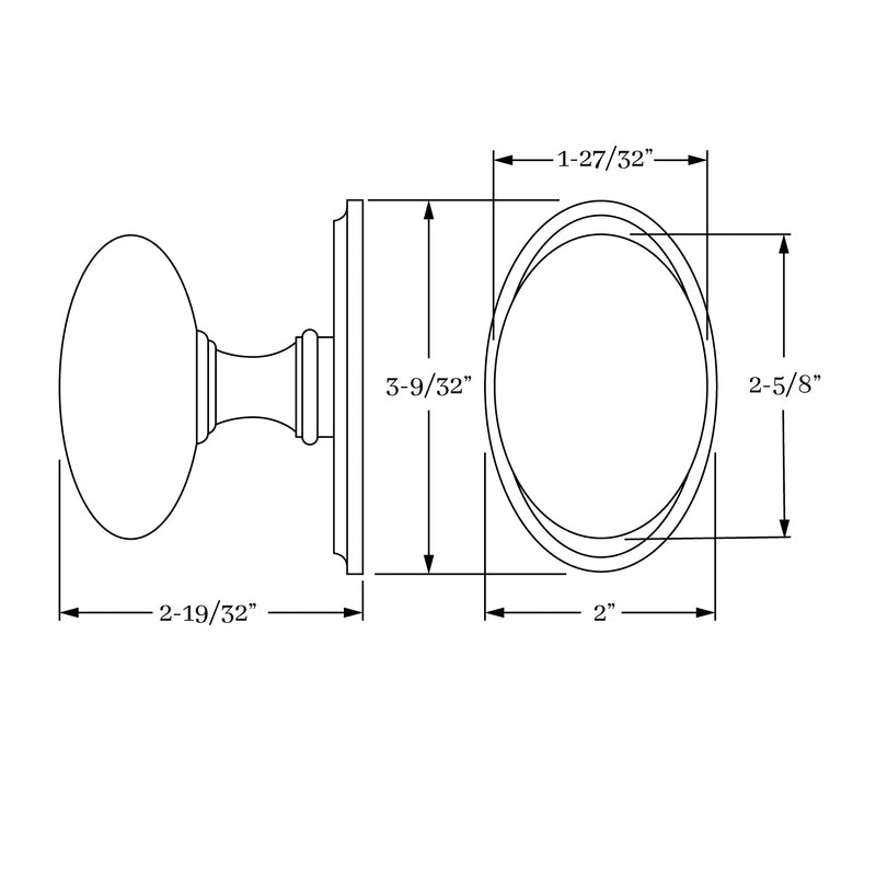 interior knob set