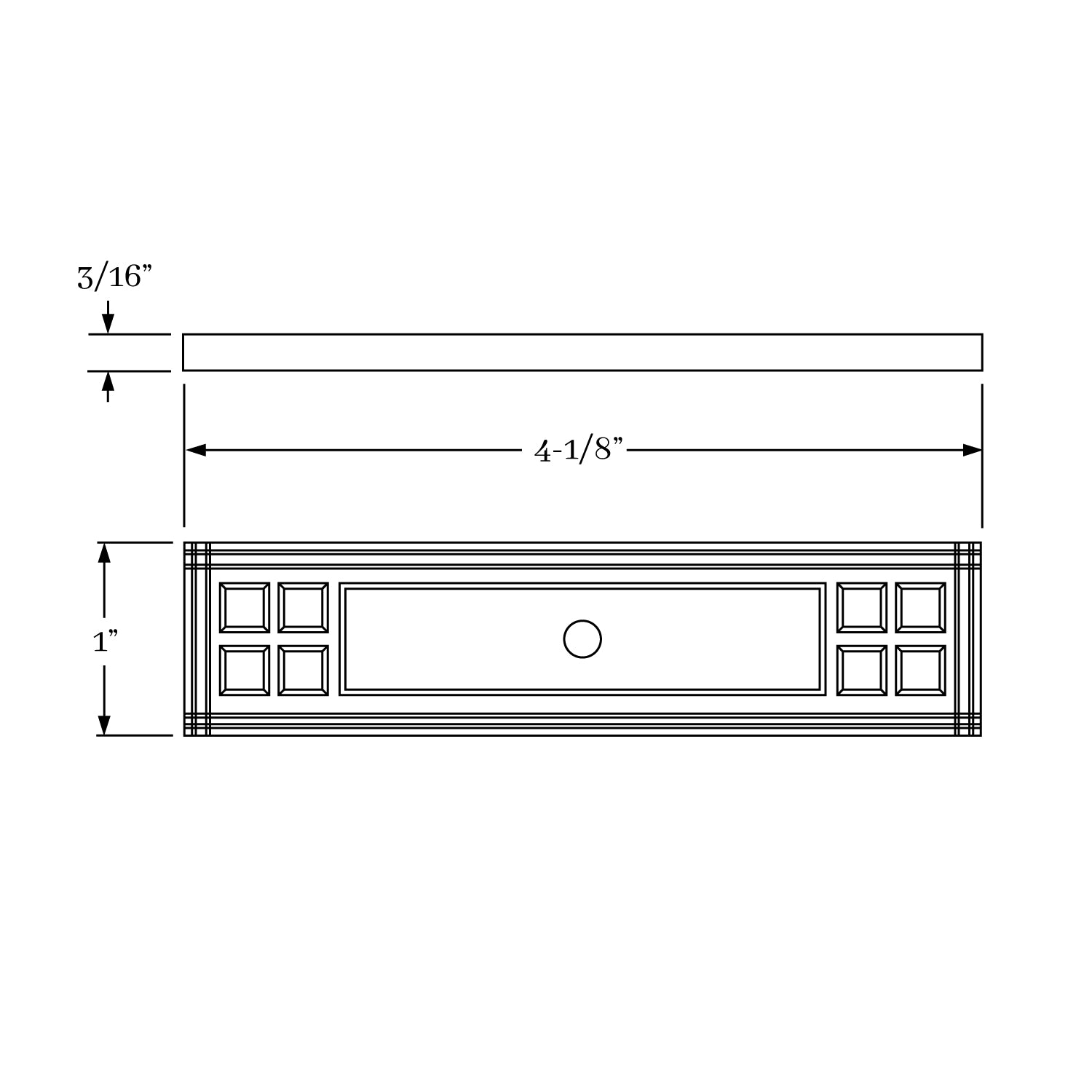 backplate dimension