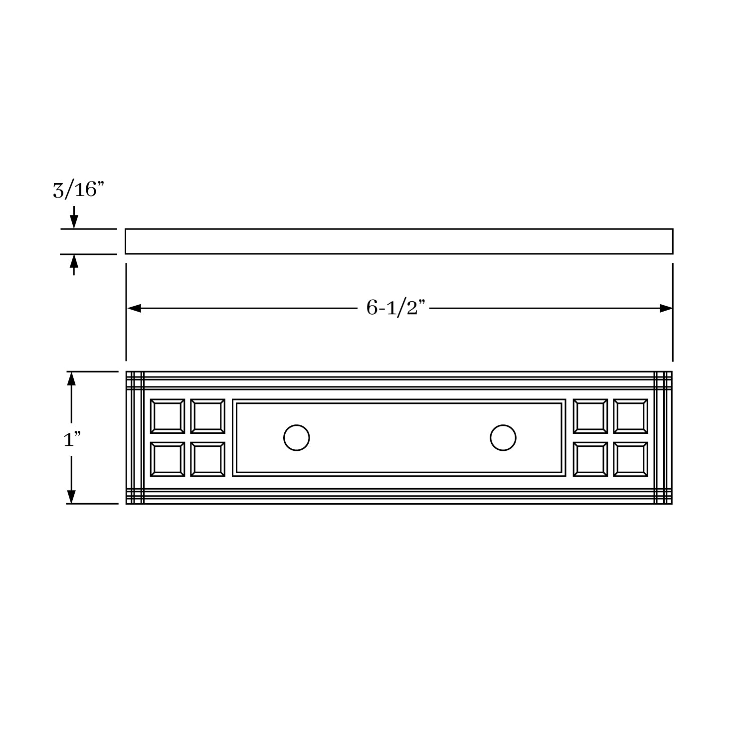 backplate dimension