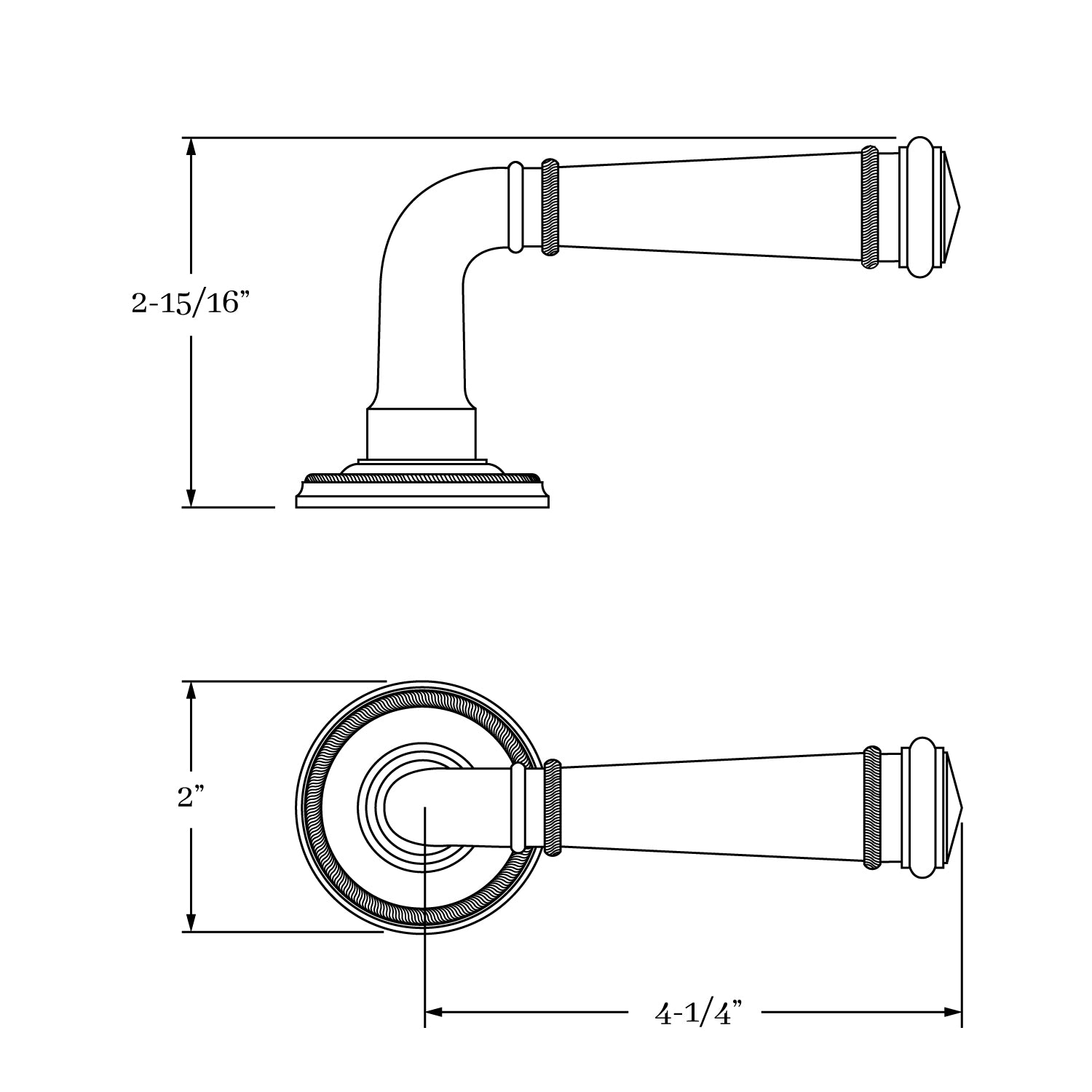 interior lever set