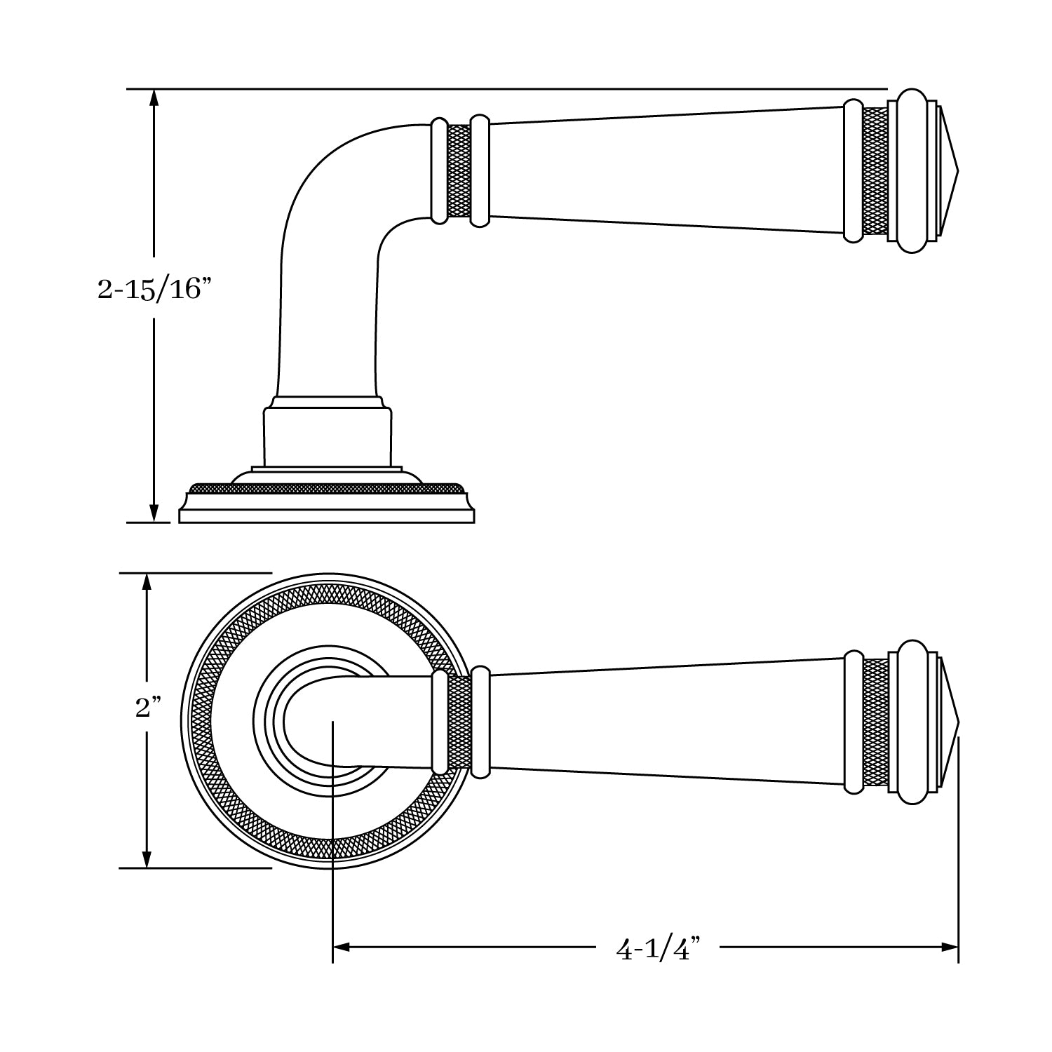 interior lever set