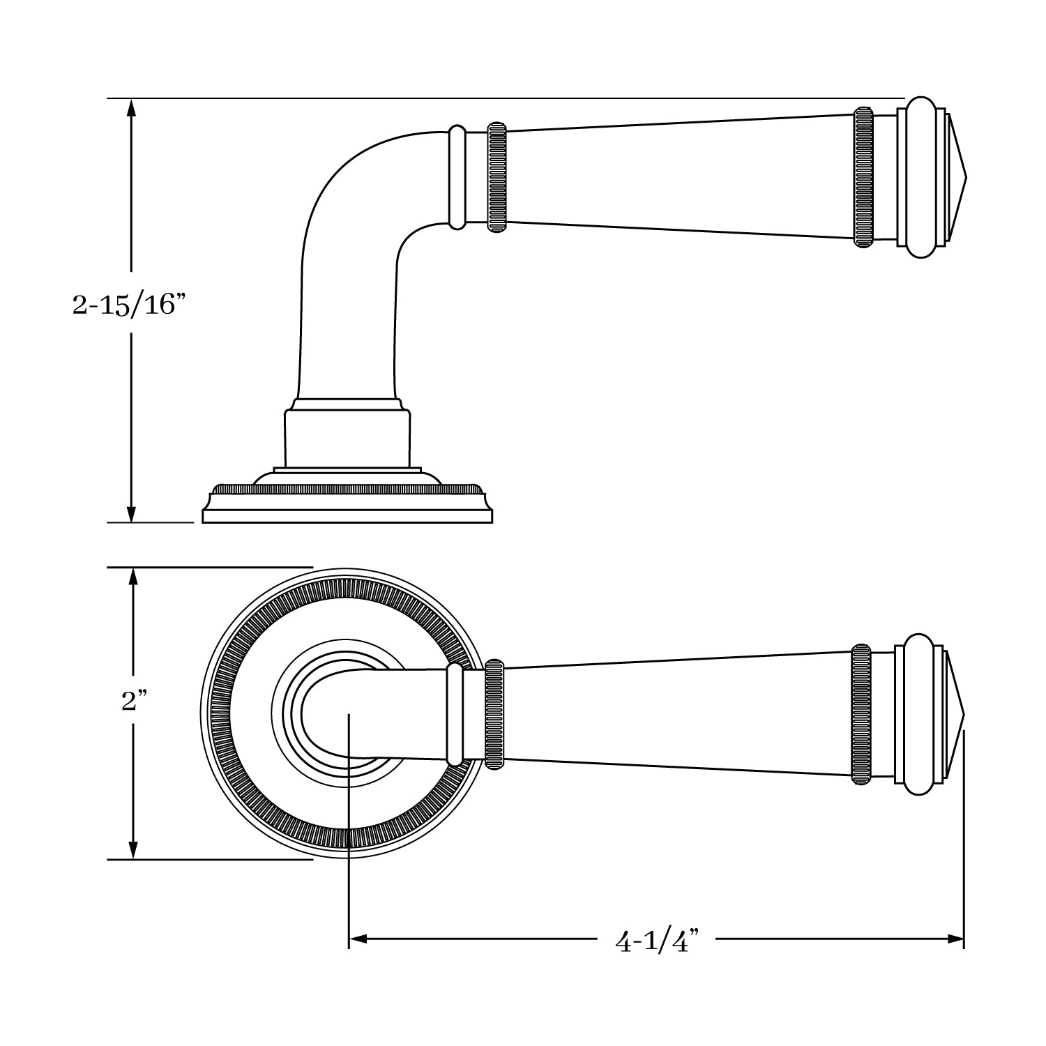 interior lever set