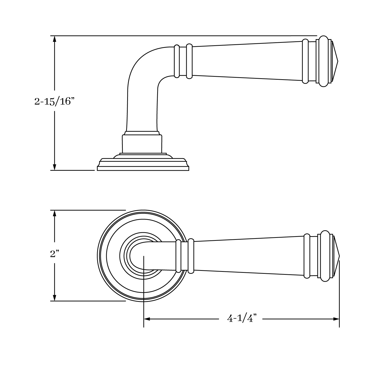 interior lever set