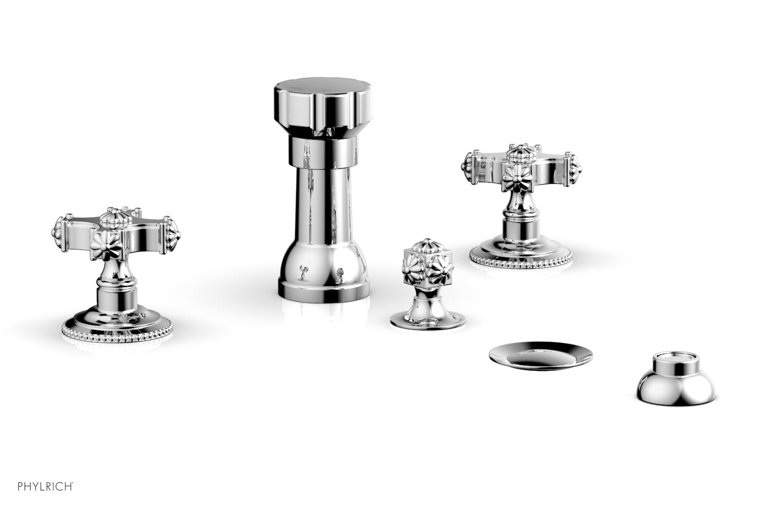polished chrome bidet set