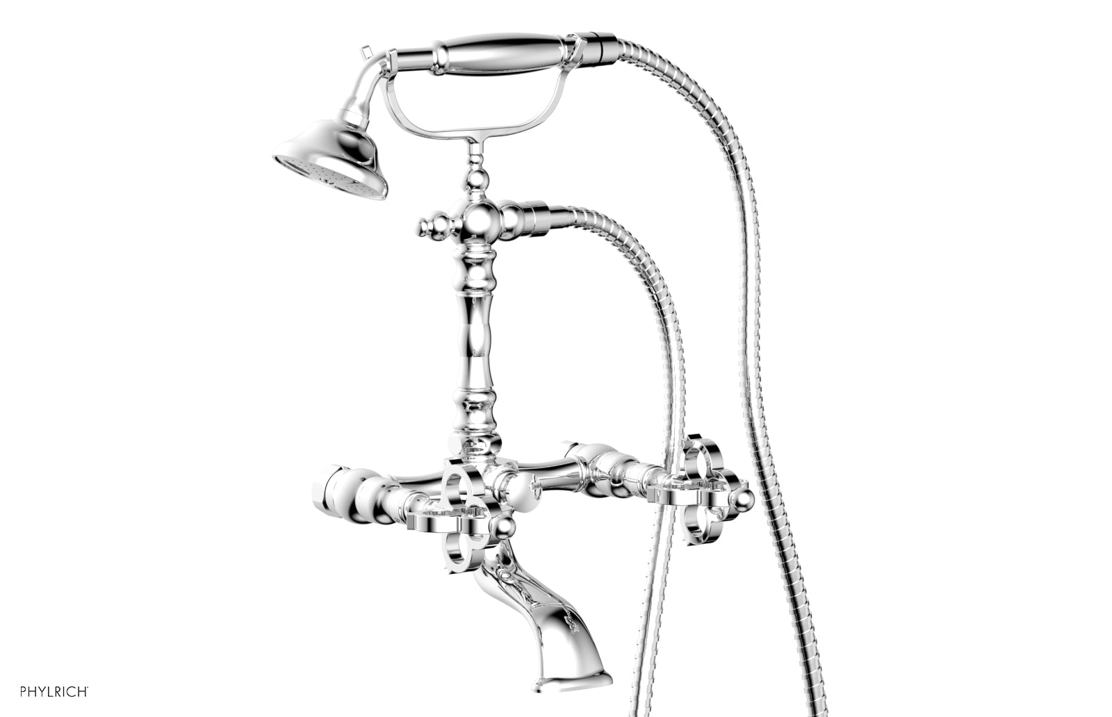 polished chrome exposed tub