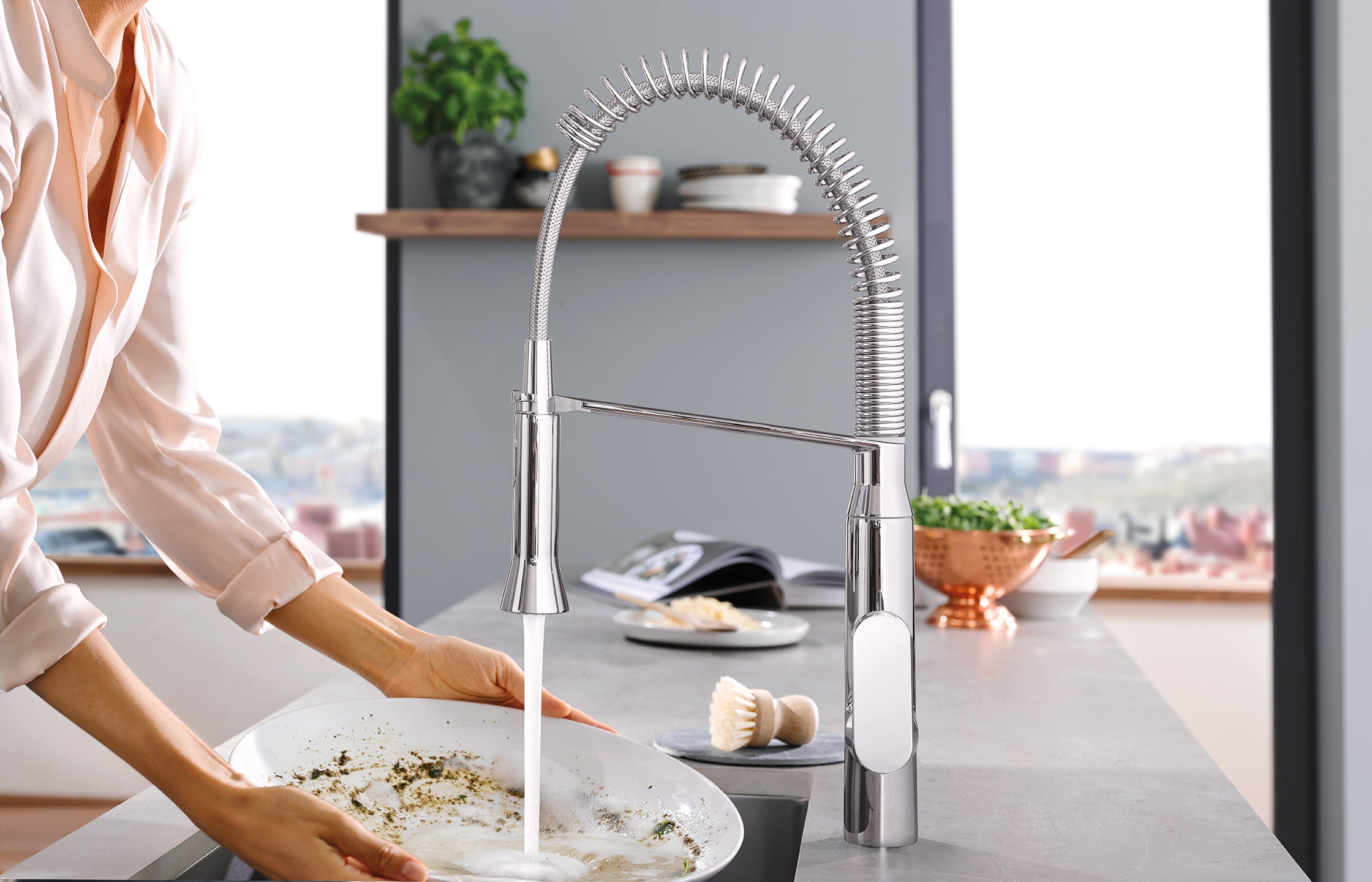 starlight chrome kitchen faucet