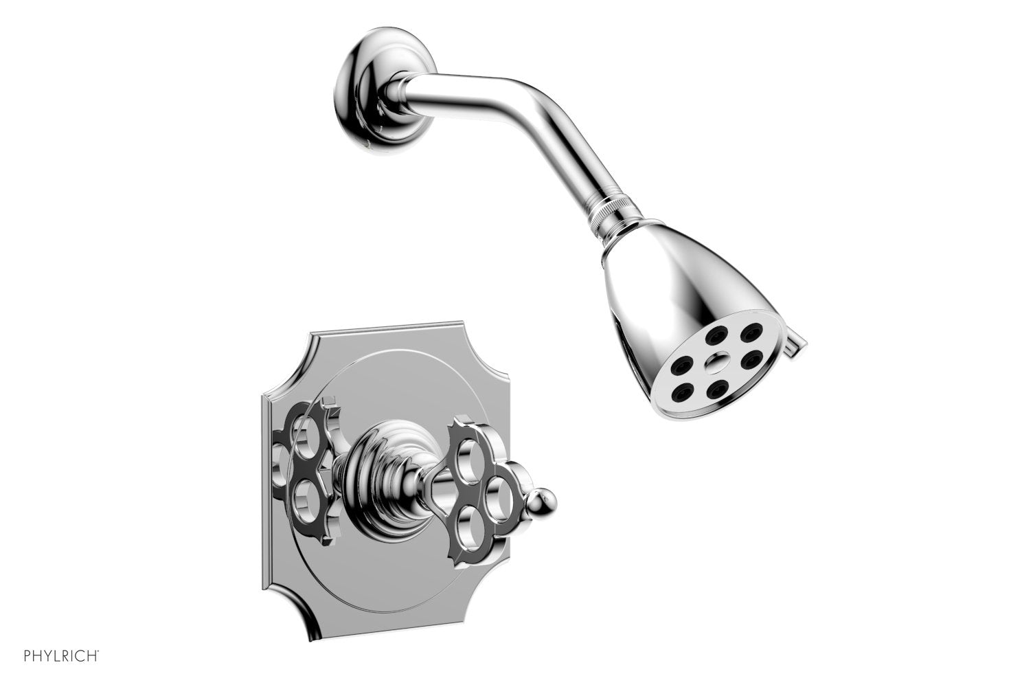 polished chrome shower set
