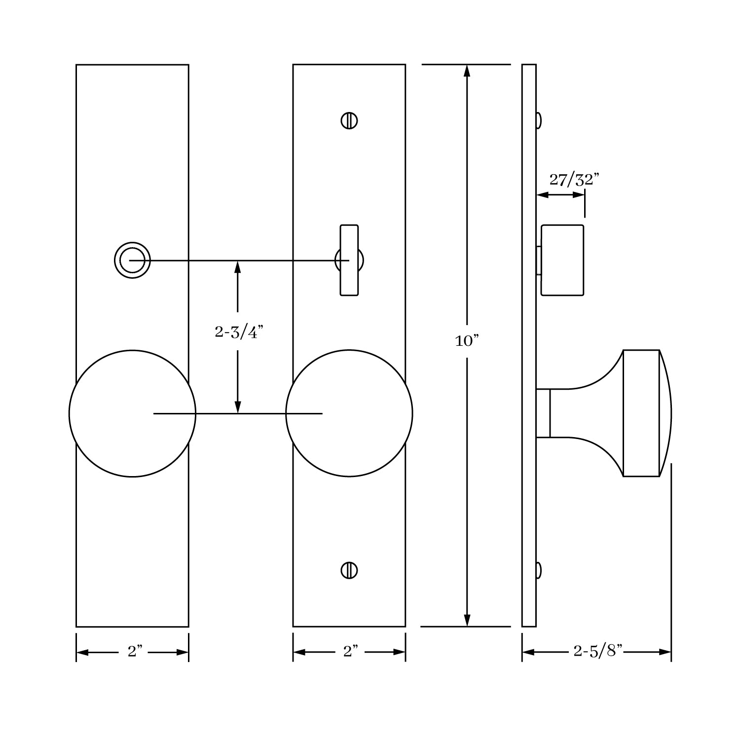 interior knob set