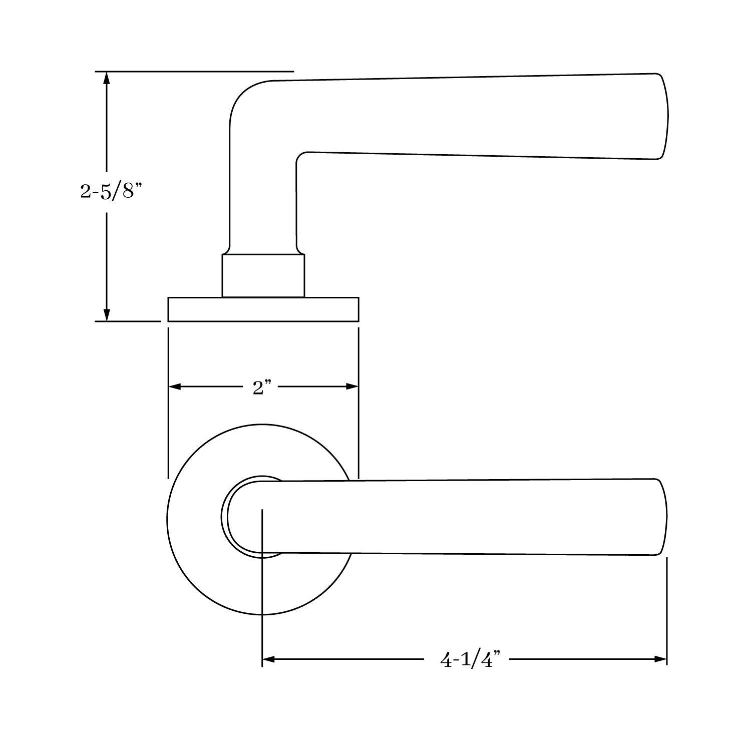 interior lever set