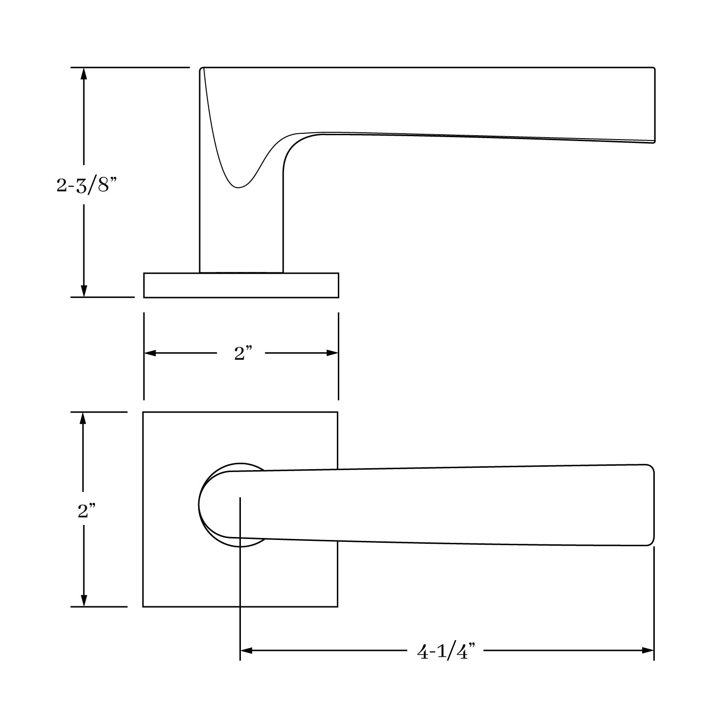 interior lever set