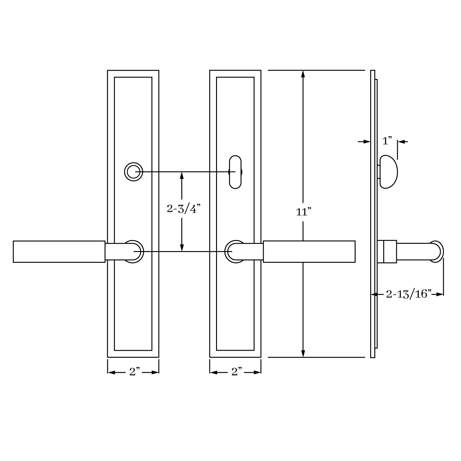 interior lever set