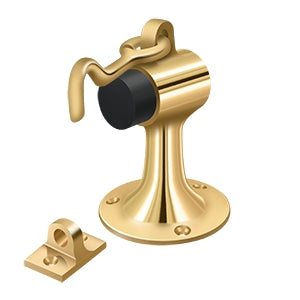 Deltana Solid Brass Floor Mount Bumper with Holder