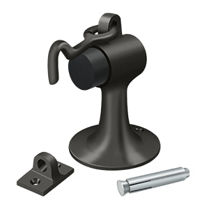 Deltana Solid Brass Cement Floor Mount Bumper with Holder