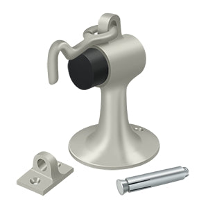 Deltana Solid Brass Cement Floor Mount Bumper with Holder