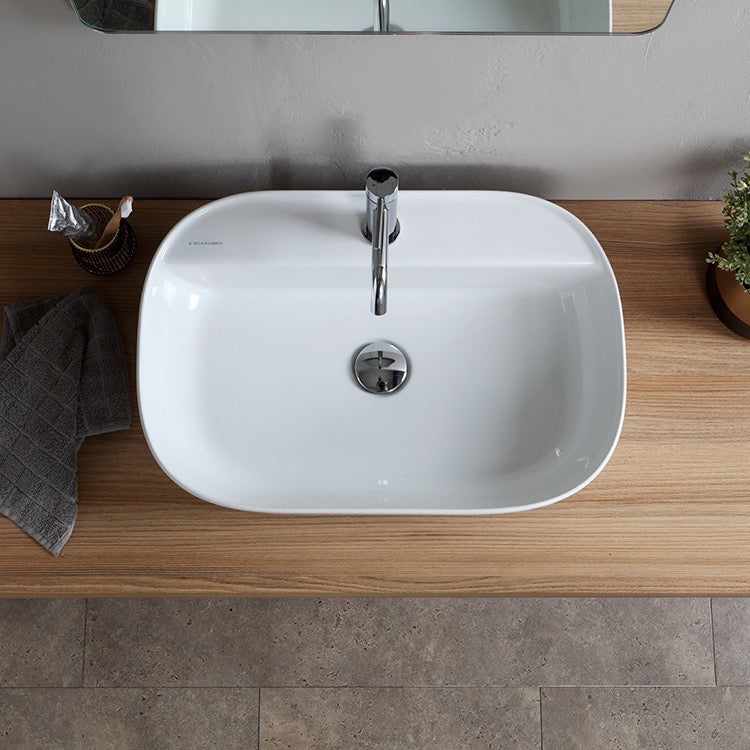 white bathroom sink