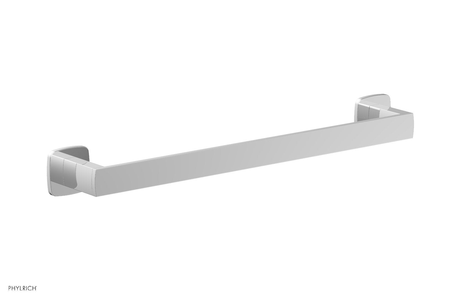 polished chrome towel bar