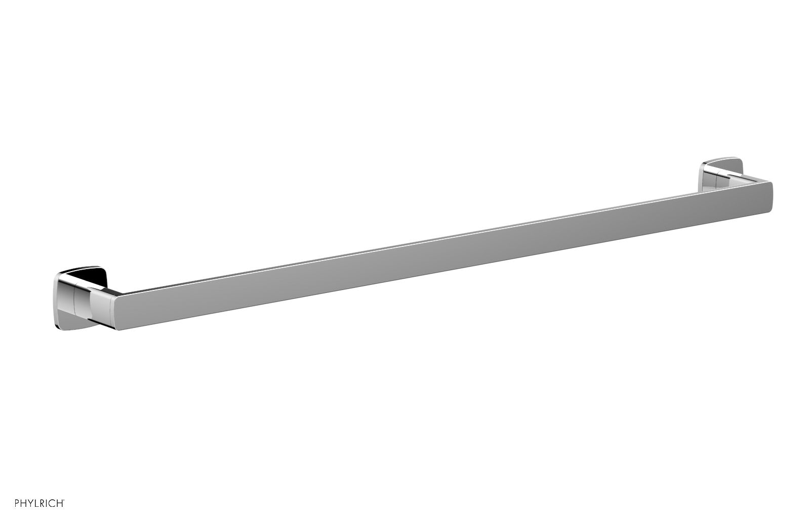 polished chrome towel bar