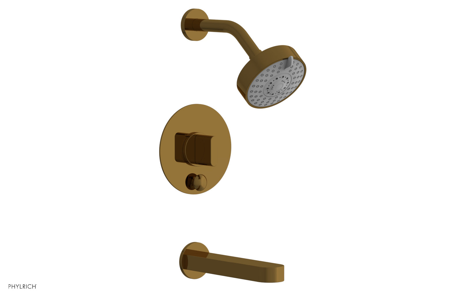 Phylrich ROND Pressure Balance Tub and Shower Set - Blade Handle
