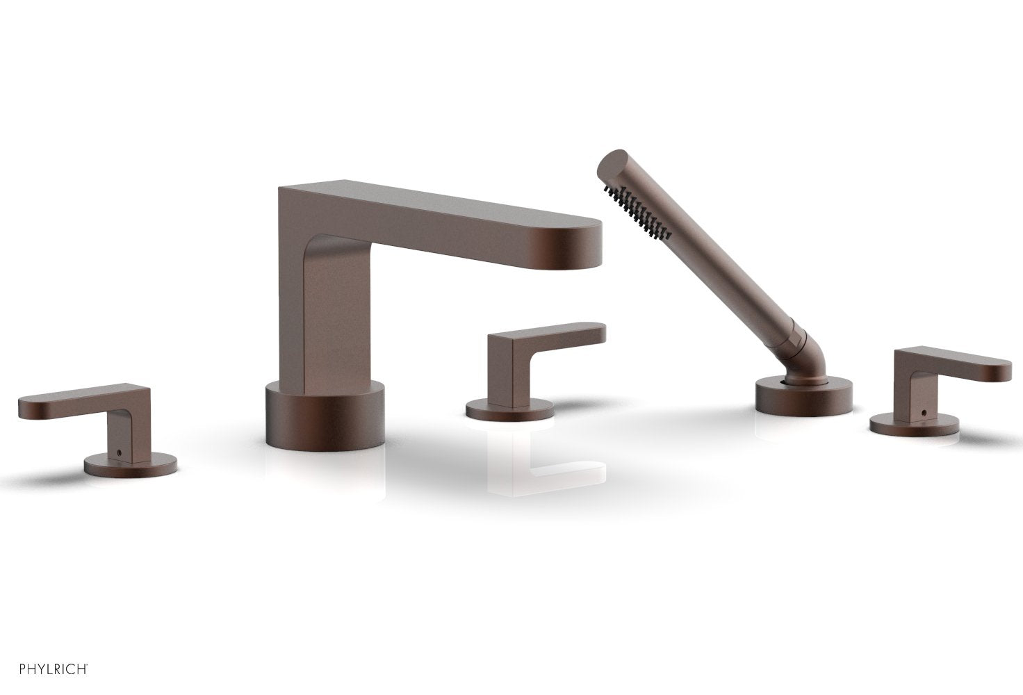 Phylrich ROND Deck Tub Set with Hand Shower - Lever Handles