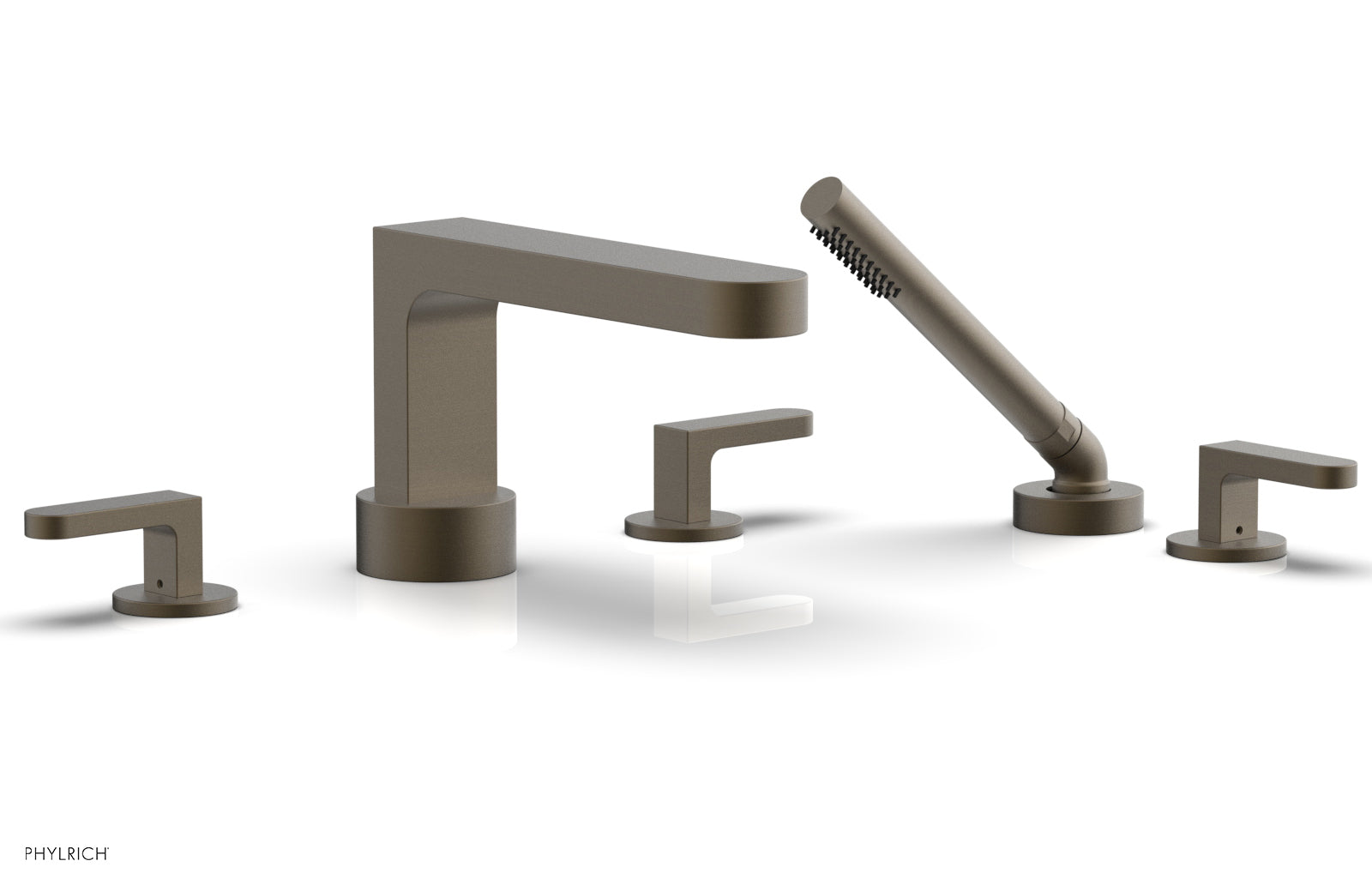 Phylrich ROND Deck Tub Set with Hand Shower - Lever Handles