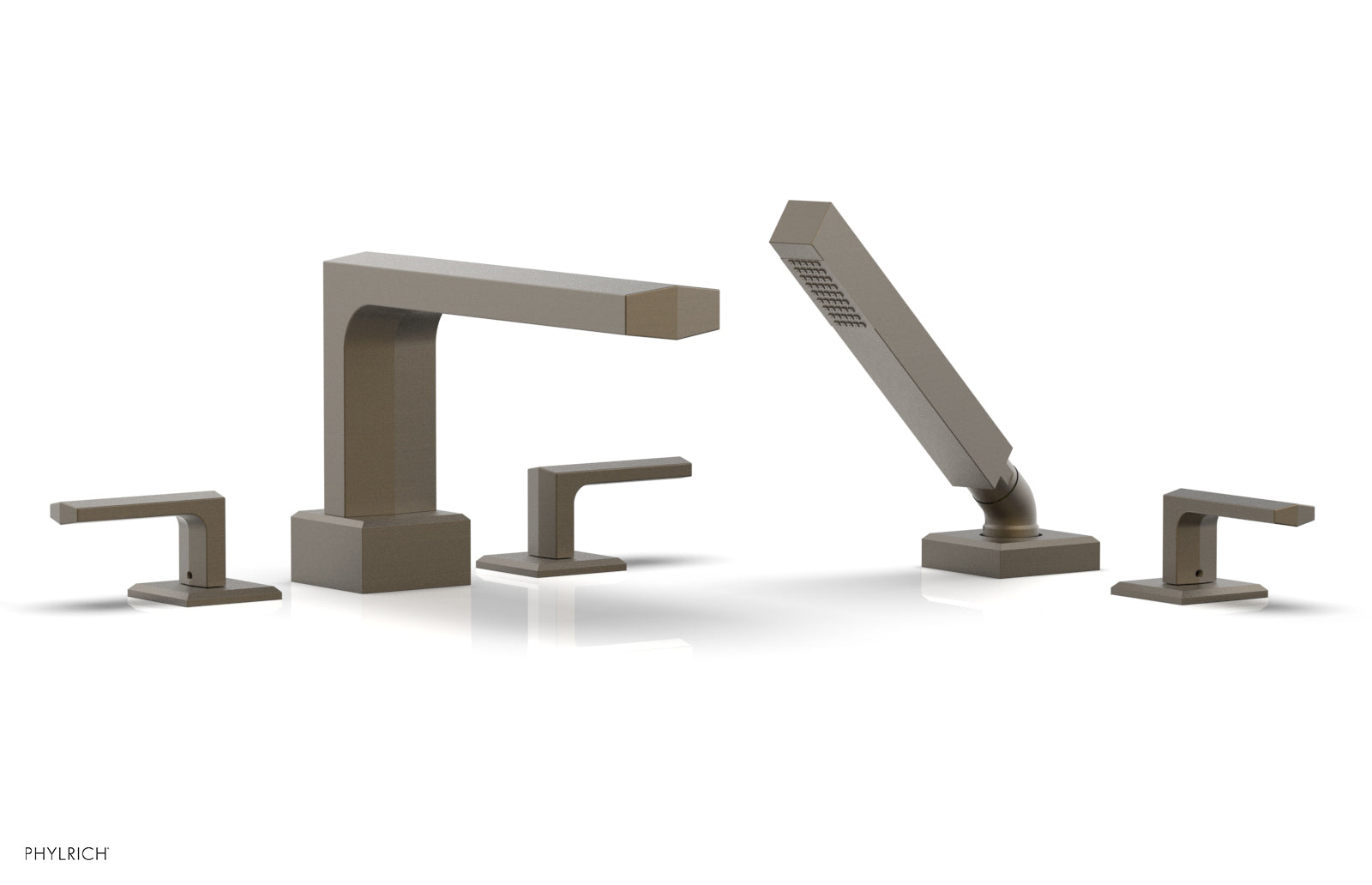 Phylrich DIAMA Deck Tub Set with Hand Shower - Lever Handles