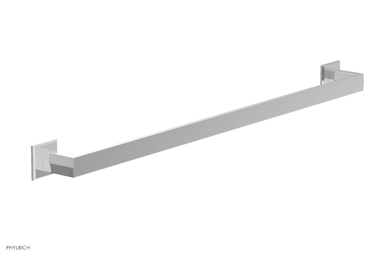 polished chrome towel bar