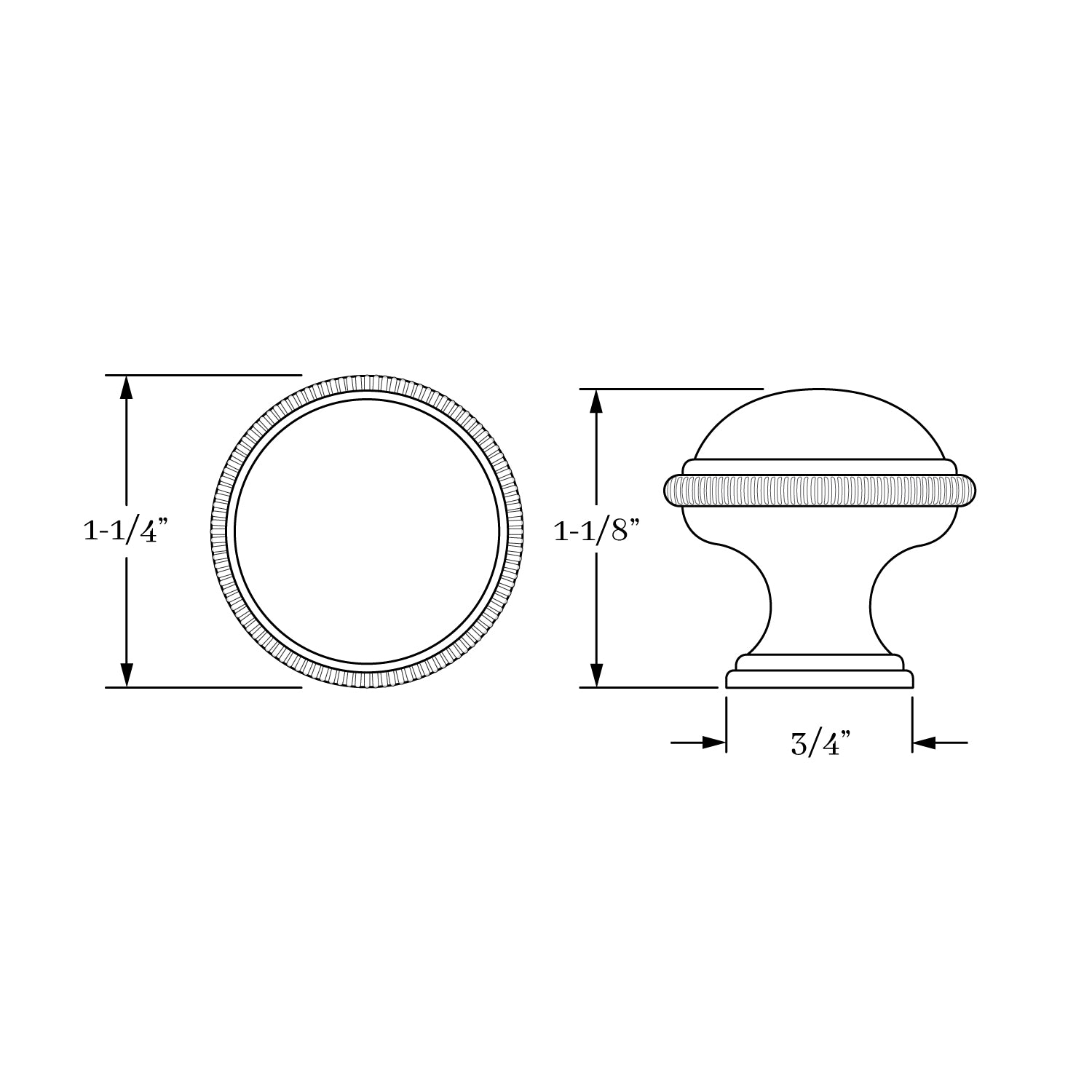 knob dimension