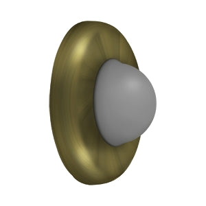 Deltana Wall Mount Convex Flush Bumper, 2-1/2" Diam.