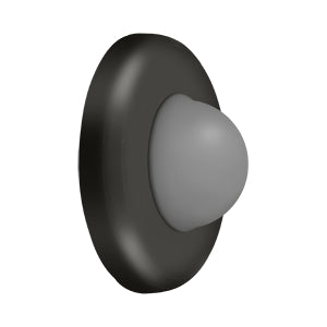 Deltana Wall Mount Convex Flush Bumper, 2-1/2" Diam.
