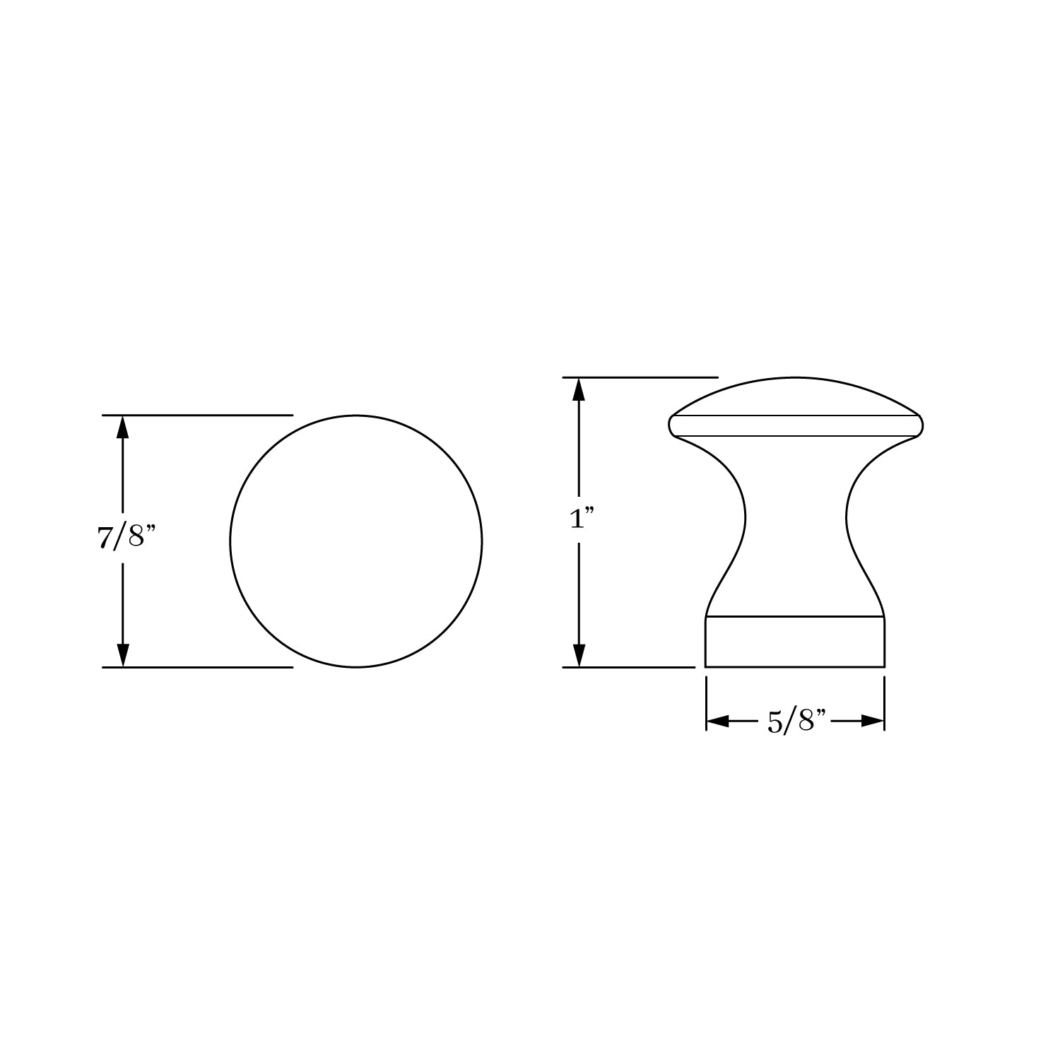 knob dimension