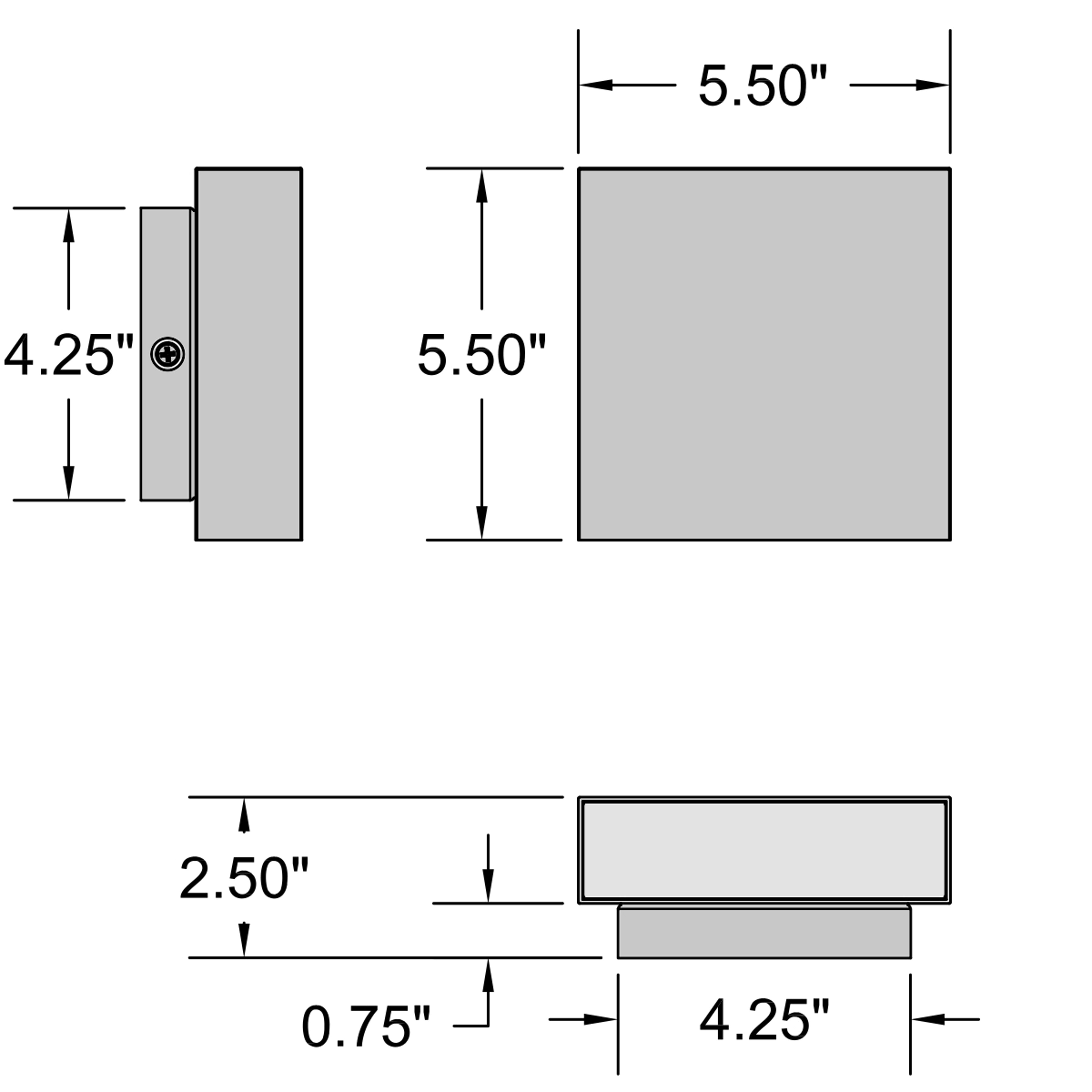 black led wall mount