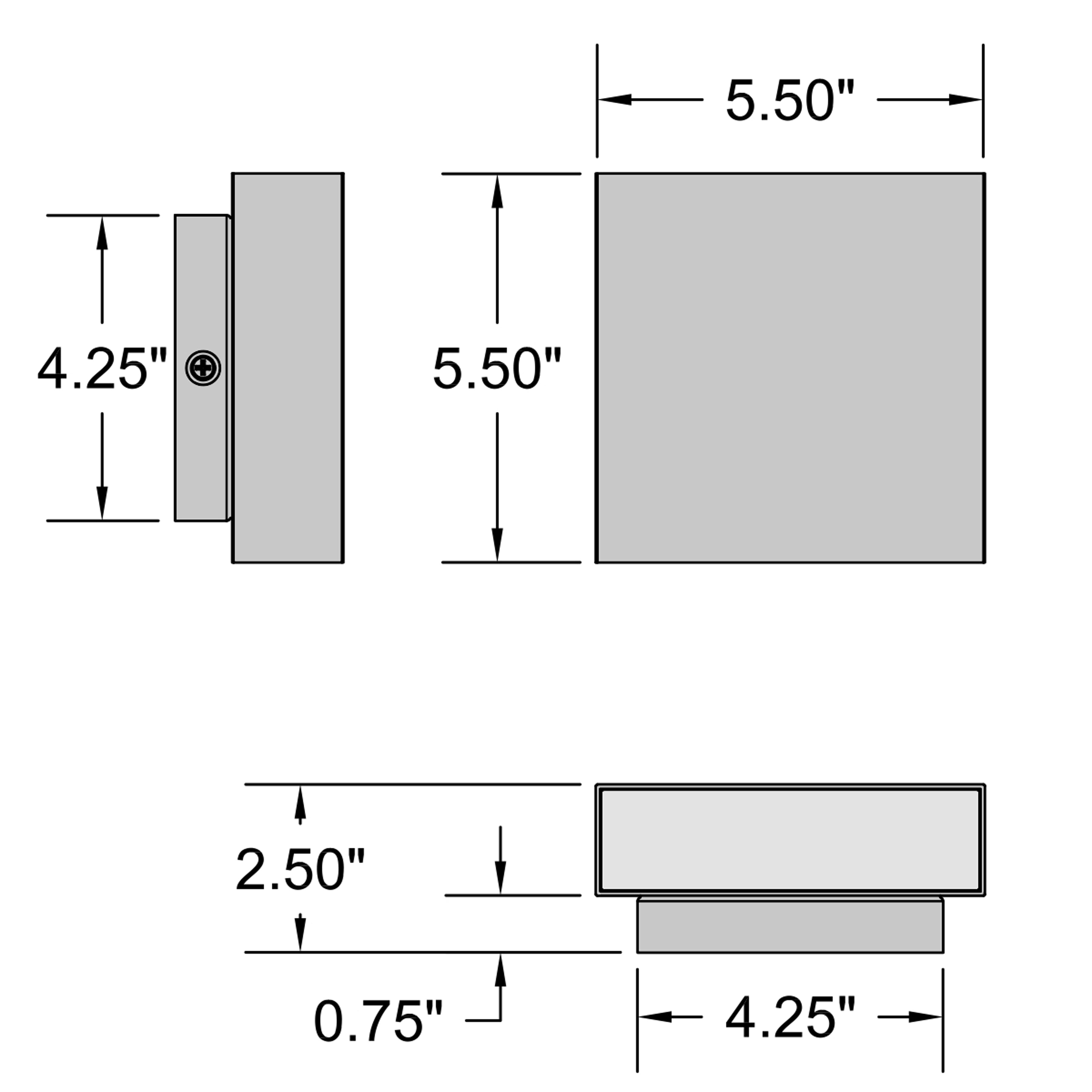black led wall mount