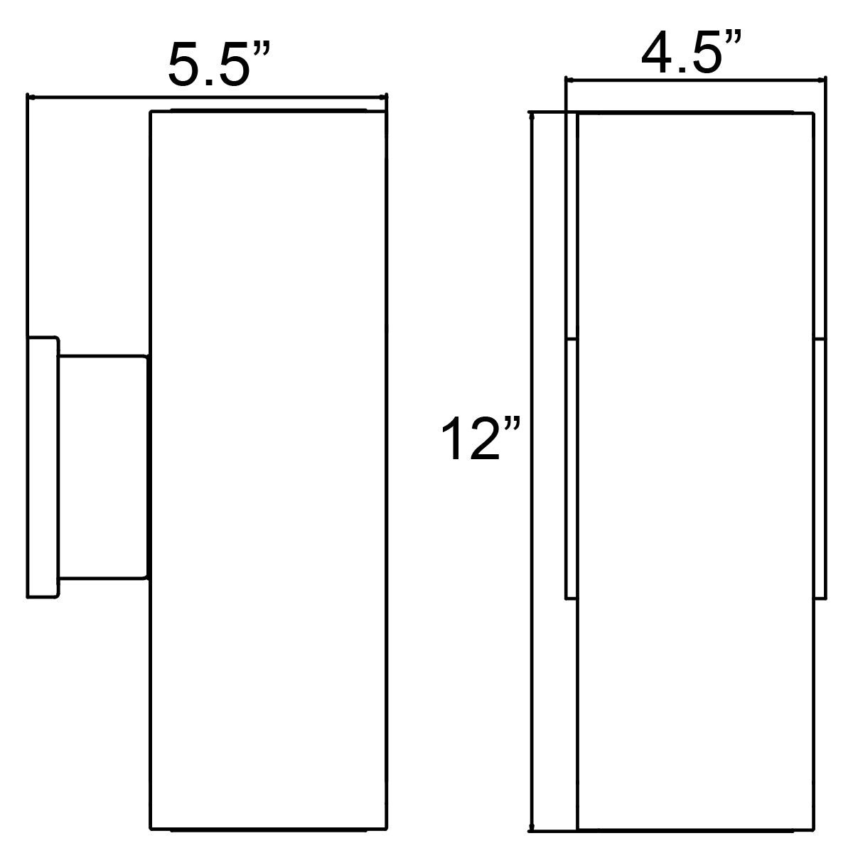 bronze led wall mount